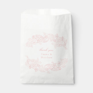 Sacs de faveur classiques antiques victoriens rose