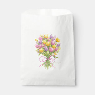 Sacs de faveur de bouquet de tulipes
