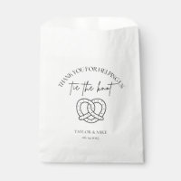 Sacs de faveur de bretzel de mariage de Nouer le N