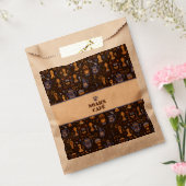 Sacs de faveur de café — kraft avec bandes de café (Scellé)