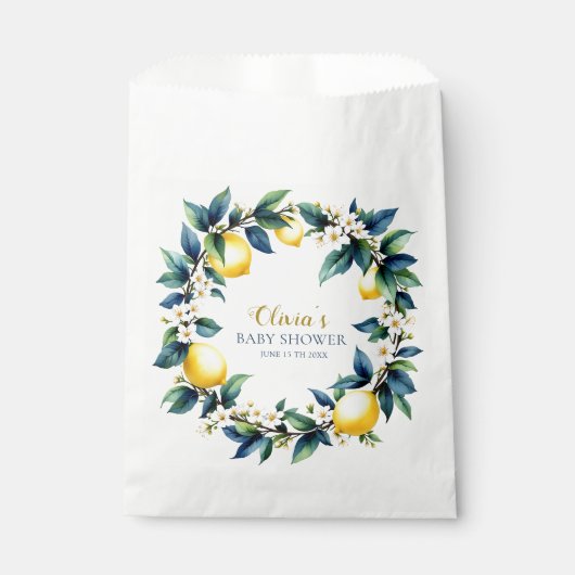 Sacs de faveur de Couronne de Citron Positano | Ci (Devant)