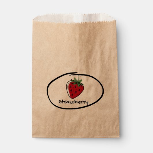 Sacs de faveur de fraise (Devant)