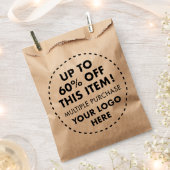Sacs de Faveur de Kraft Personnalisés 60% de RÉDUC (Coupé)