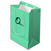 Sacs de faveur de la fête personnalisée verte (Devant Angle)