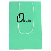 Sacs de faveur de la fête personnalisée verte (Dos)