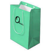 Sacs de faveur de la fête personnalisée verte (Dos Angle)