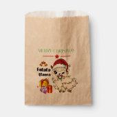 Sacs de faveur de lama de Noël (Devant)
