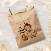 Sacs de faveur de lama de Noël (Coupé)