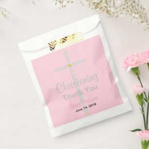Sacs de faveur de Merci de rose de fille de