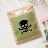 Sacs de faveur en kraft vert crâne noir (Scellé)