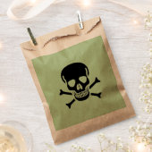 Sacs de faveur en kraft vert crâne noir (Coupé)