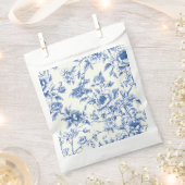 Sacs de Faveur Floral Bleu de Chinoiserie (Coupé)