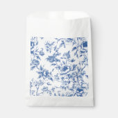 Sacs de Faveur Floral Bleu de Chinoiserie (Devant)