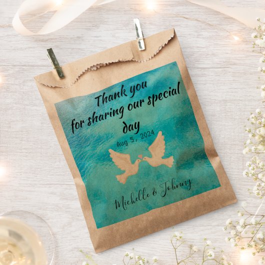 Sacs de faveur simples. Thème mariage. Doses, dos  (Coupé)