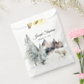 Sacs de Faveurs à l'Aquarelle de Forêt d'Hiver (Scellé)