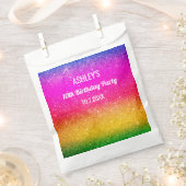 Sacs de Faveurs Arc-en-Ciel Paillettes Rose Jaune  (Coupé)