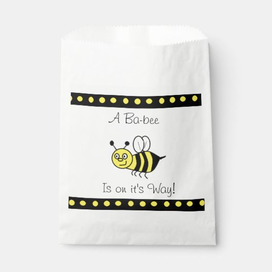 Sacs de faveurs de Baby Shower thème abeille (Devant)