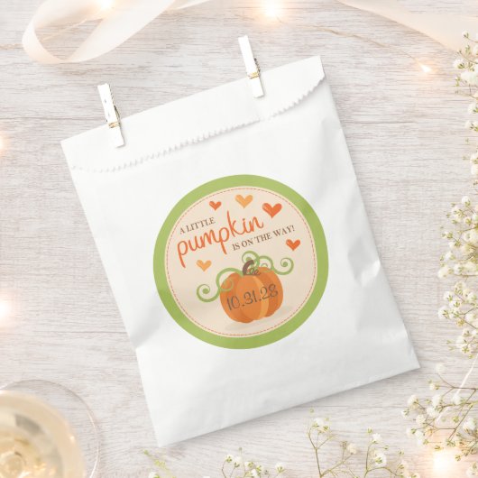 Sacs de Faveurs de Bébé Citrouille Mignon pour Bab (Coupé)