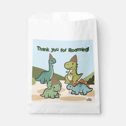 Sacs de Faveurs de Dinosaure Mignon (Devant)