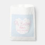 Sacs de faveurs de douche bébé ours bleu clair Oh (Devant)