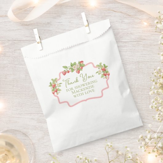 Sacs de Faveurs de Douche Thème Fraise (Coupé)
