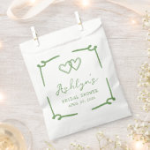 Sacs de Faveurs de Mariage à Cœur Vert Dessiné à l (Coupé)