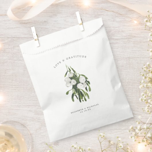 Sacs de Faveurs de Mariage de Verdure d'Hiver de G (Coupé)