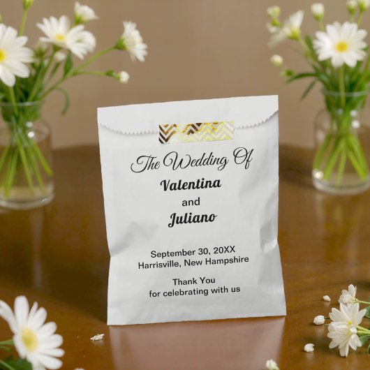 Sacs de Faveurs de Mariage Noir et Blanc