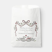 Sacs de Faveurs de Mariage Oiseaux d'Amour Chic (Devant)