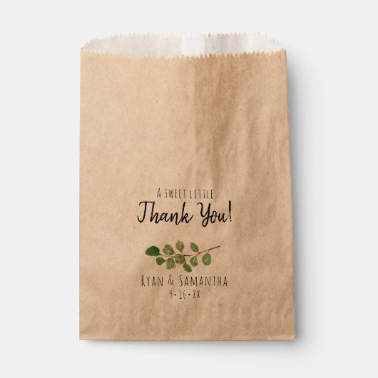 Sacs de Faveurs de Mariage | Un Petit Merci Mignon (Devant)