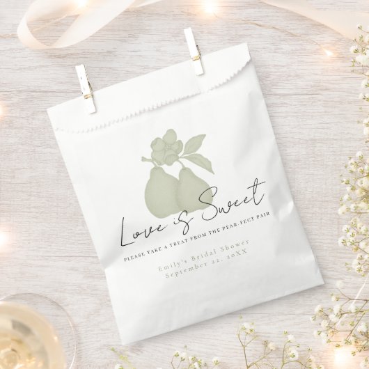 Sacs de Faveurs de Mariage Vert Sauge Perfect Pear (Coupé)