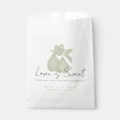 Sacs de Faveurs de Mariage Vert Sauge Perfect Pear (Devant)