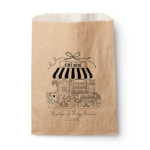 Sacs de Faveurs en Papier Kraft Cafe Bebe – Lot de