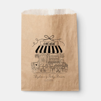 Sacs de Faveurs en Papier Kraft Cafe Bebe – Lot de