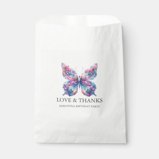 Sacs de Faveurs Papillon Enchantés (Devant)