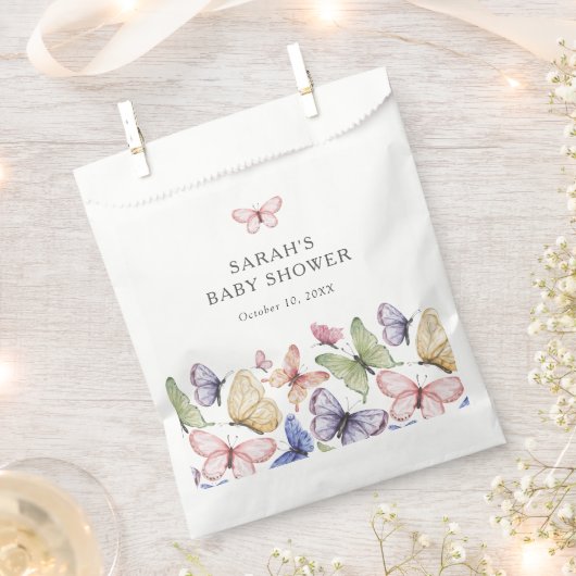 Sacs de Faveurs pour Baby Shower Papillon (Coupé)