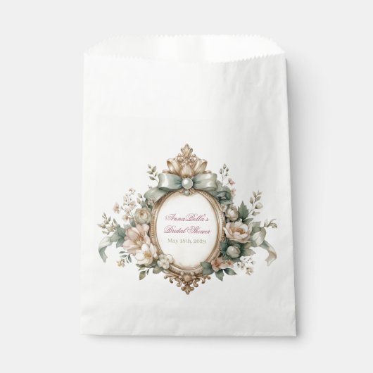 Sacs de Faveurs pour la Fête de Fiançailles | Rose (Devant)