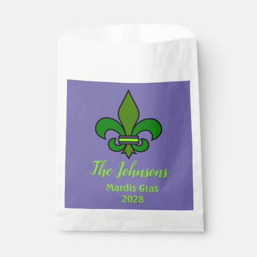 Sacs de Fête Fleur de Lis Mardi Gras (Devant)