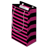 Sacs de fête Hot Pink & Black Stripes (Dos Angle)