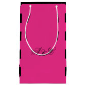 Sacs de fête Hot Pink & Black Stripes (Devant)