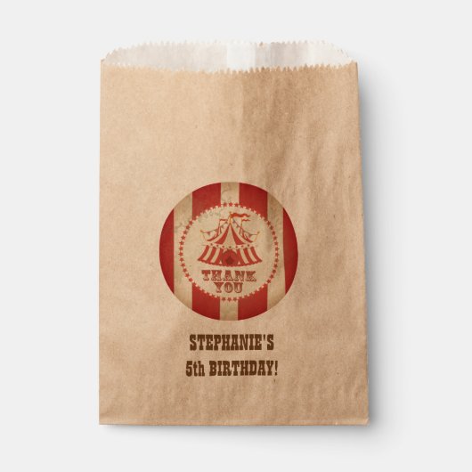 Sacs de fête personnalisés Carnaval ou Cirque (Devant)