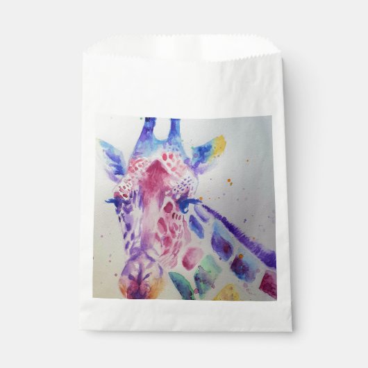 Sacs de fête pour animaux de zoo de girafe mignon (Devant)