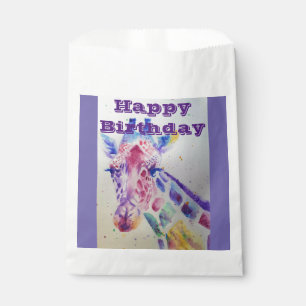 Sacs de fête pour animaux de zoo de girafe mignonn