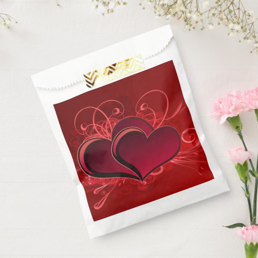 Sacs de Fêtes Cadeaux à Thème Amour en Forme de Cœ (Scellé)