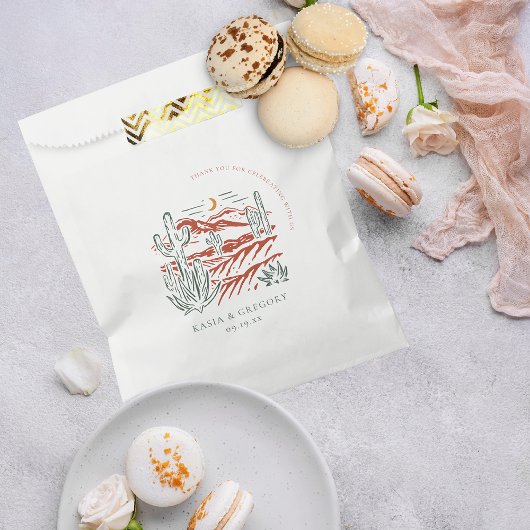 Sacs de Fêtes de Mariage | Cactus Boho Désert