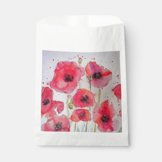 Sacs de fleurs d'art de pavot rouge pour fête (Devant)