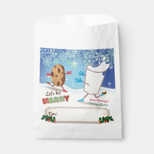 Sacs de friandises de boulangerie biscuits de Noël (Devant)