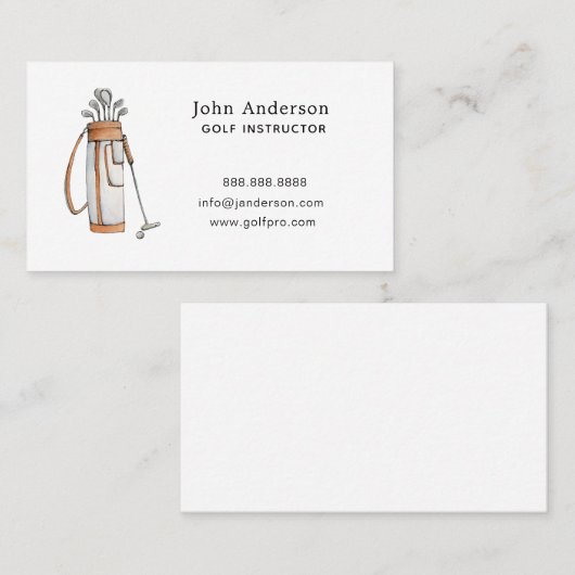 Sacs de golf Carte de visite Coach Golf (Devant / Derrière)