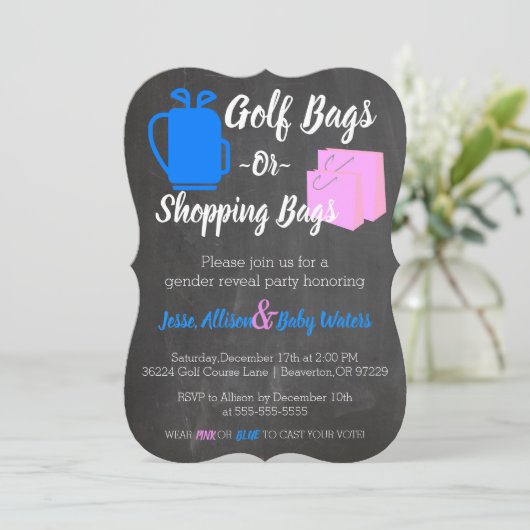 Sacs de golf ou Sacs de shopping Invitation (Debout devant)