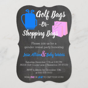 Sacs de golf ou Sacs de shopping Invitation